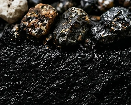 Macro view from the treatment maker: shingle surface after treatment, rejuvenated flexible binder