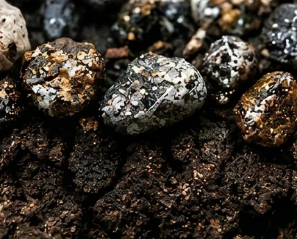 Macro view from the treatment maker: aged shingle surface before treatment, brittle binder losing granules