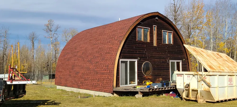 Completed arch-roof building in the South Peace